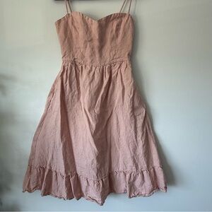 Reformation Strapless Blush Dress